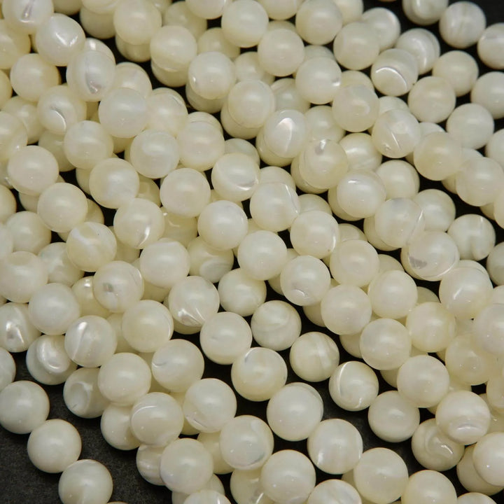 White mother of pearl beads.