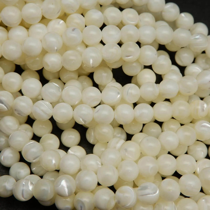 White mother of pearl beads.
