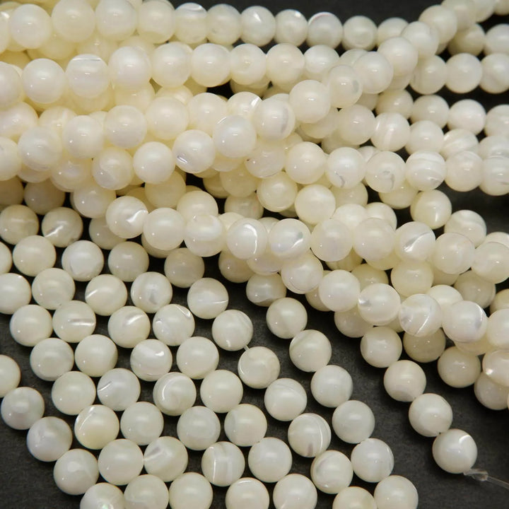 White mother of pearl beads.