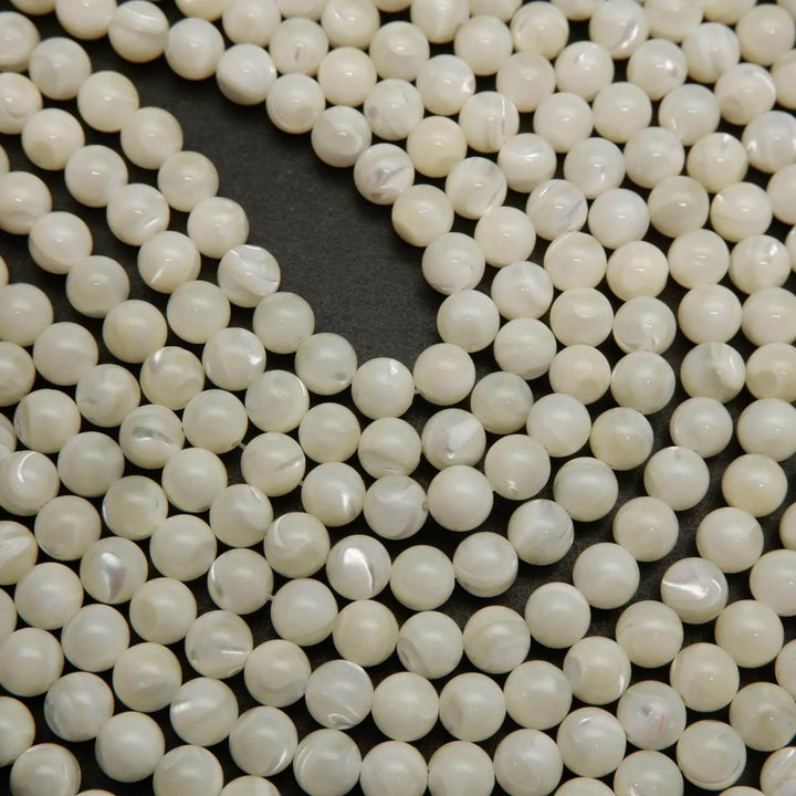 White mother of pearl beads.