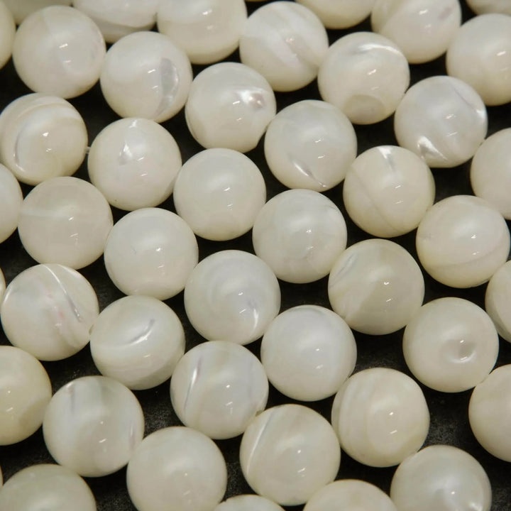 White mother of pearl beads.
