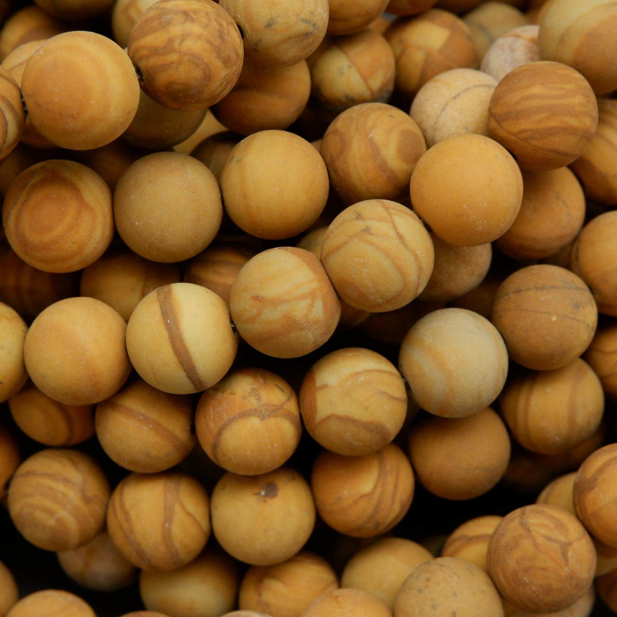 Wooden Jasper Beads | Matte Finish | Tejas Beads
