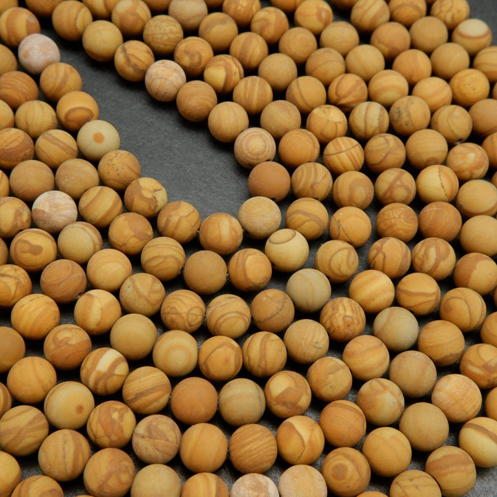 Wooden Jasper Beads.