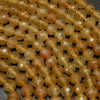 Golden Yellow Apatite · Faceted · Round · 6mm, Bead, Tejas Beads