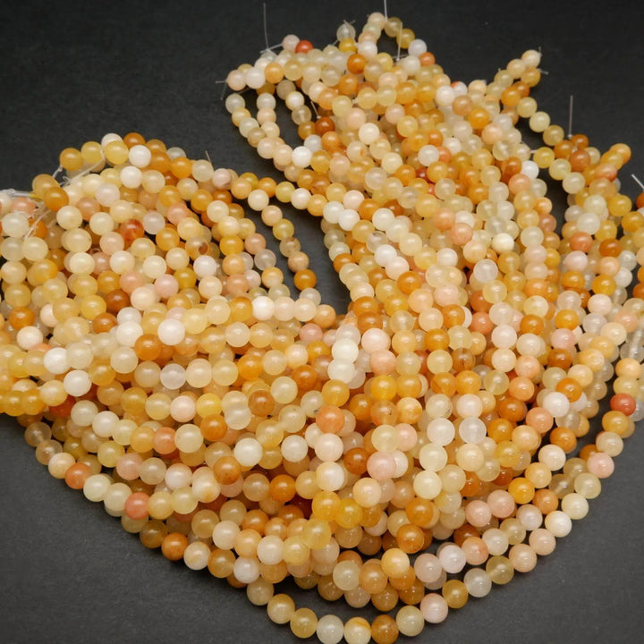 Mixed yellow aventurine beads.