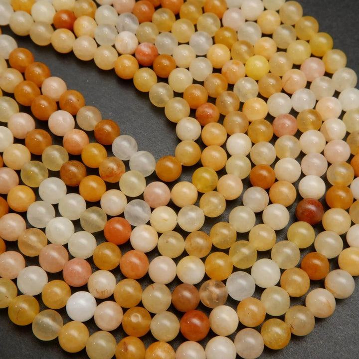 Mixed yellow aventurine beads.