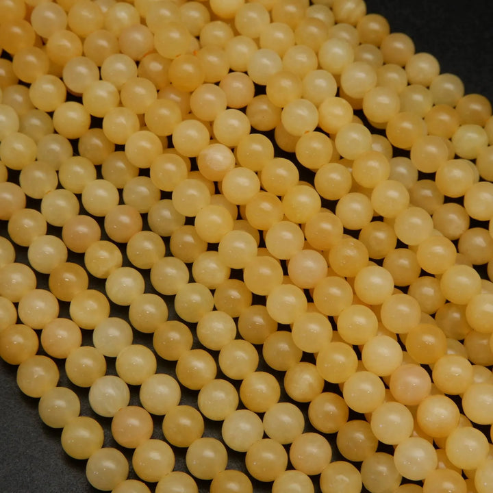 Yellow Calcite · Smooth · Round · 8mm, Bead, Tejas Beads