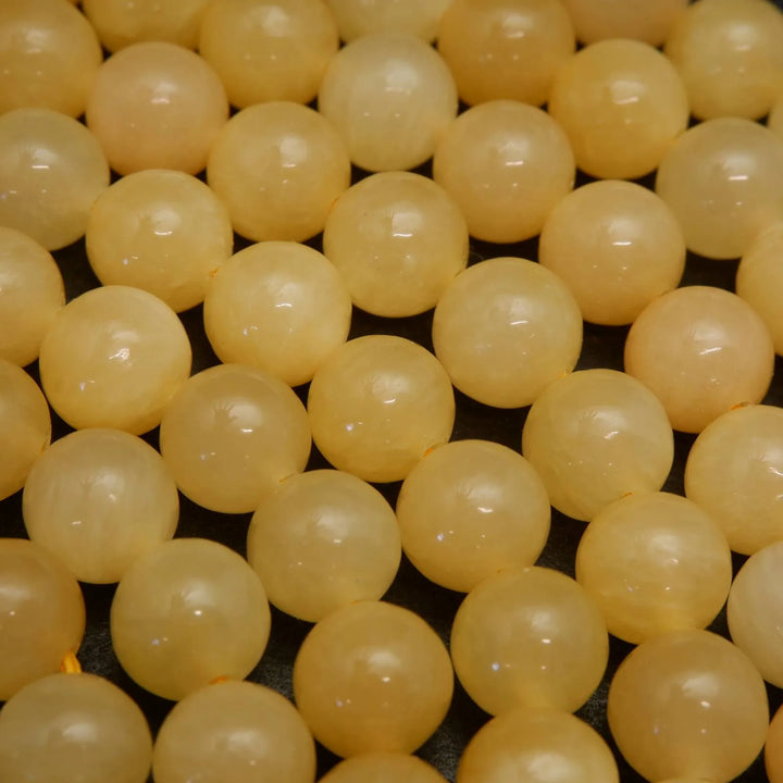 Yellow Calcite · Smooth · Round · 8mm, Bead, Tejas Beads