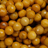 Yellow Mookaite Faceted Beads.