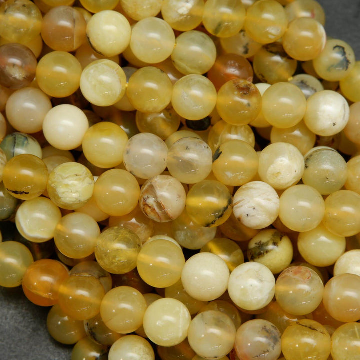 Natural yellow opal beads.
