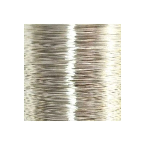 Silver plated jewelry wire.